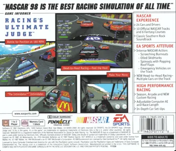 NASCAR 98 (US) box cover back